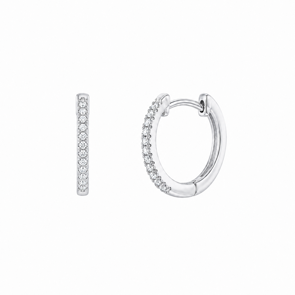 10 MM Diamond Huggie Earrings