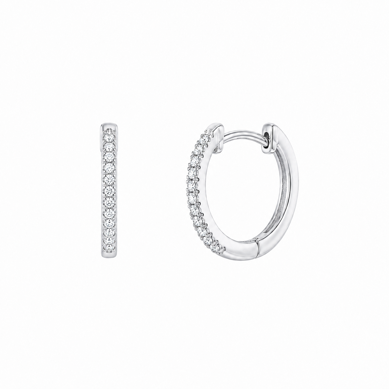 10 MM Diamond Huggie Earrings