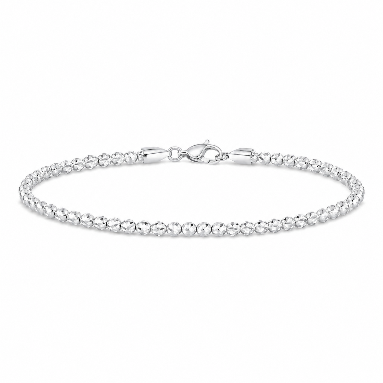 18K Moon Cut Bead Bracelet