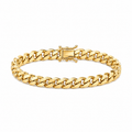 14K Semi- Hollow Gold Cuban Link Bracelet