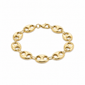 14K Gold Puffed Gucci Link Bracelet 12 mm
