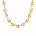 14K Semi-Hollow Puffed Gucci Link Necklace
