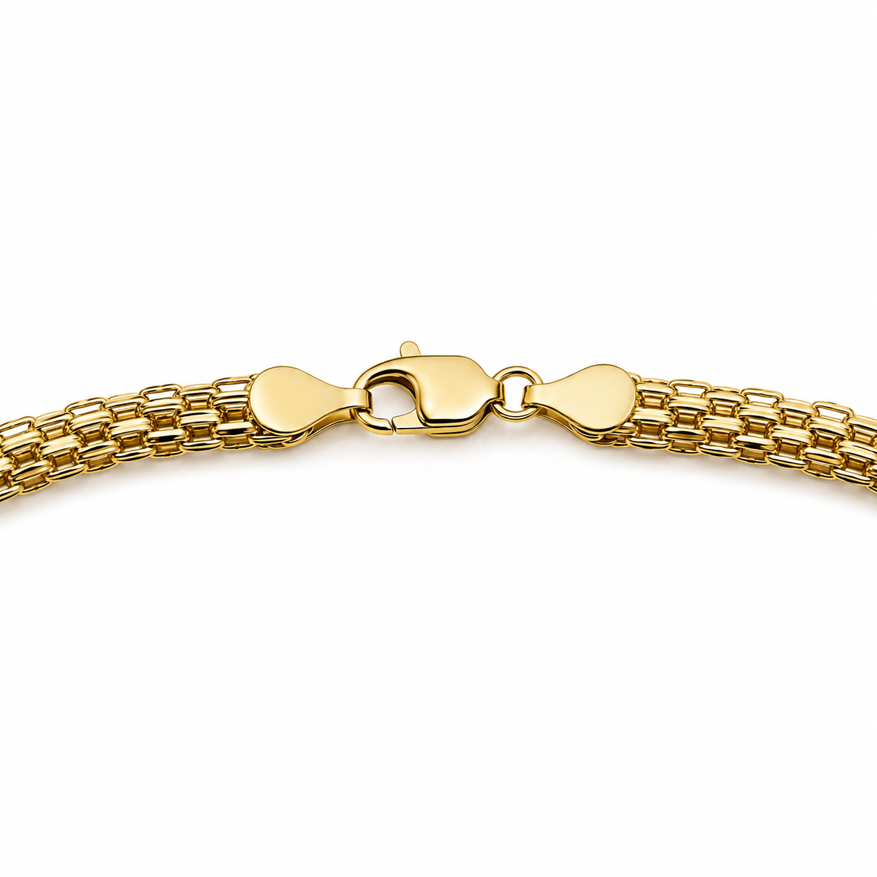 14K Gold Bismark Link Necklace