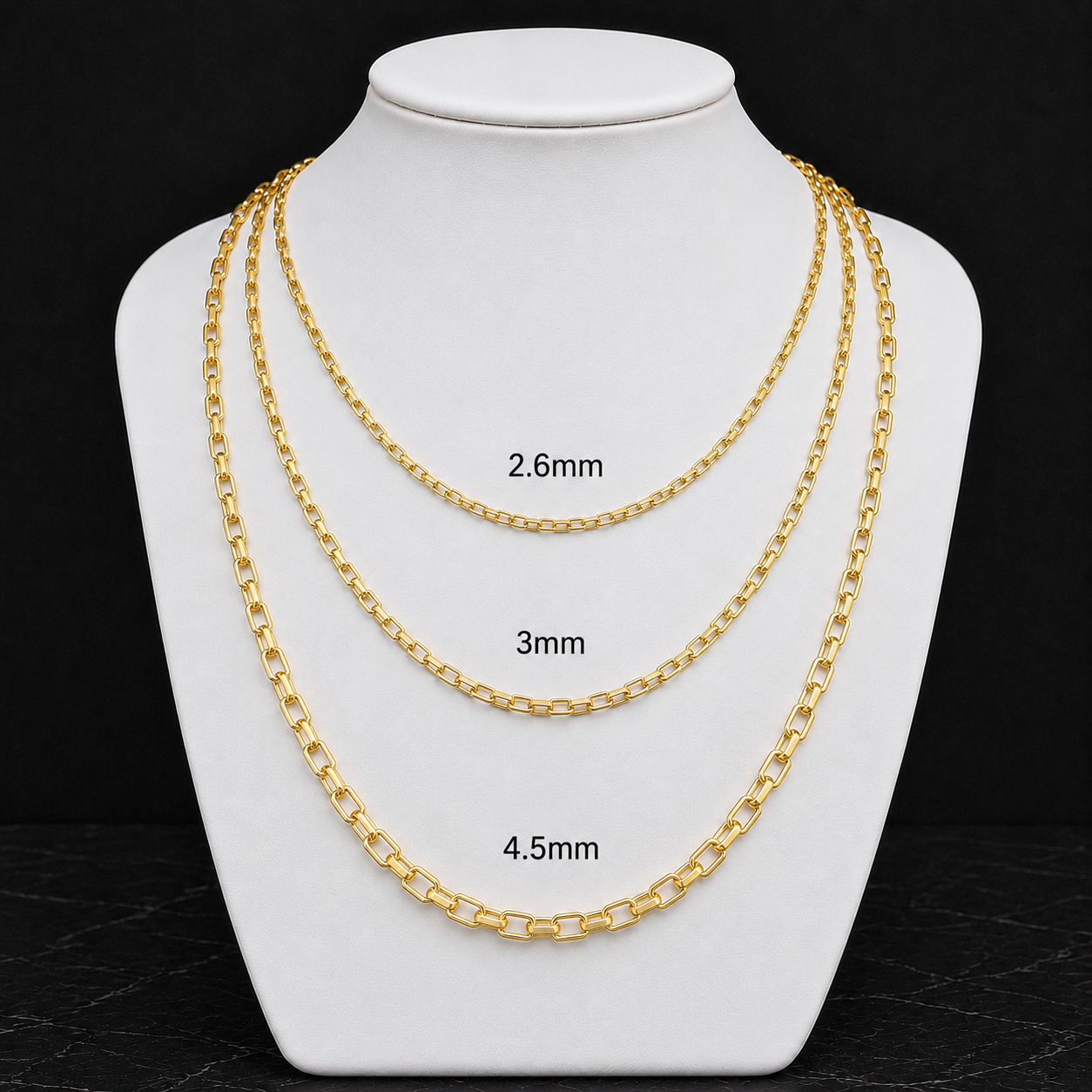 14K Solid Gold Hermes Link Necklace