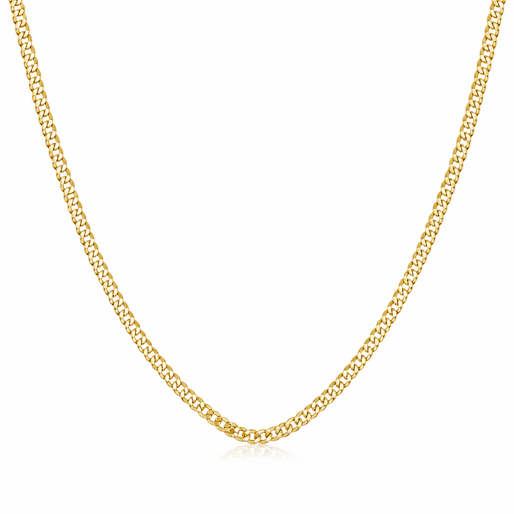 14K Gold Dainty Cuban Link Necklace