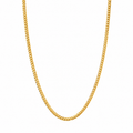 14K Solid Gold Cuban Link Necklace 2.5 mm