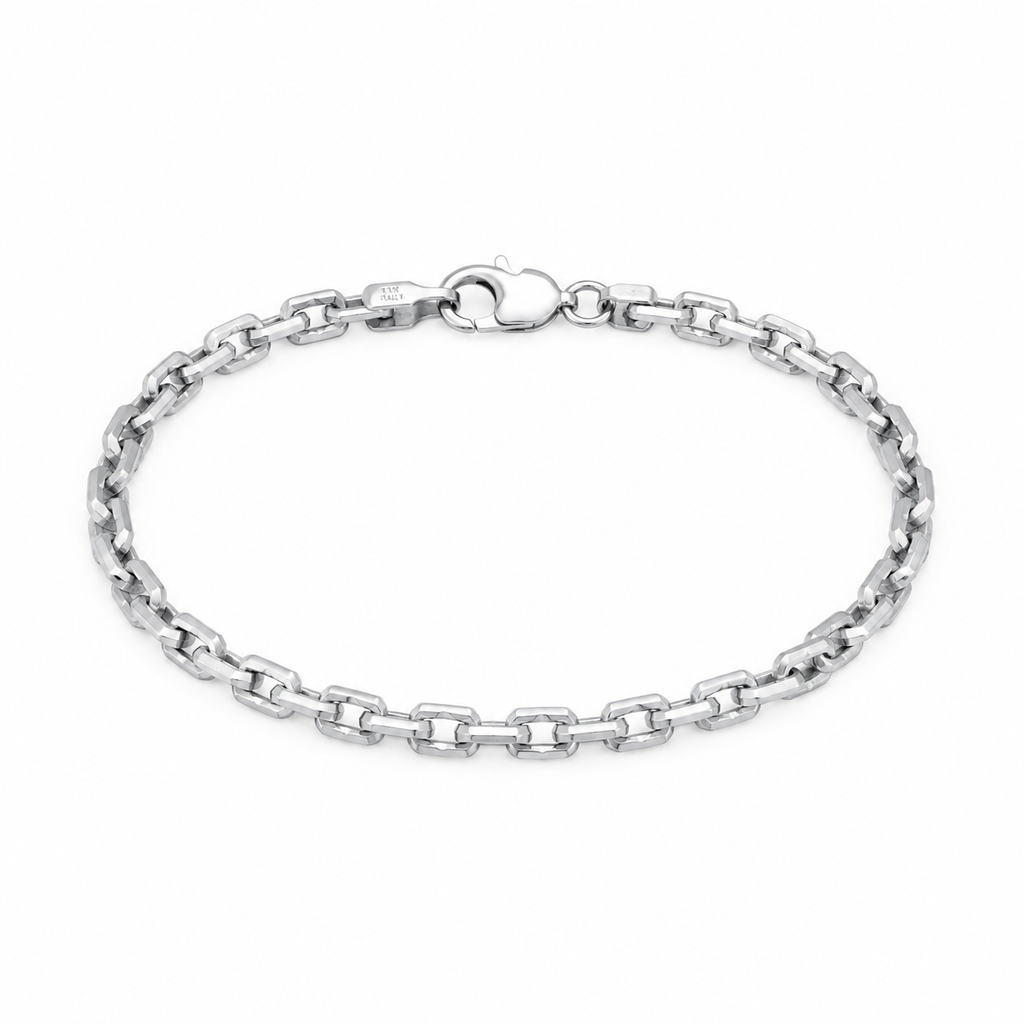 14K Semi- Hollow Gold Hermes Link Bracelet