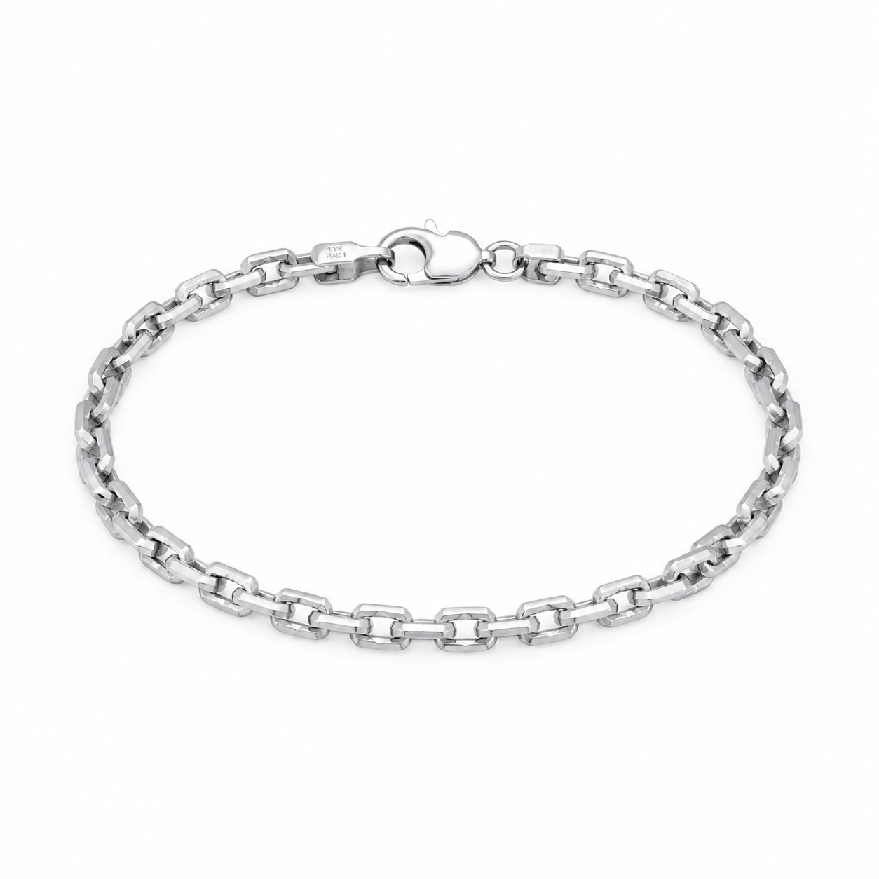 14K Semi- Hollow Gold Hermes Link Bracelet
