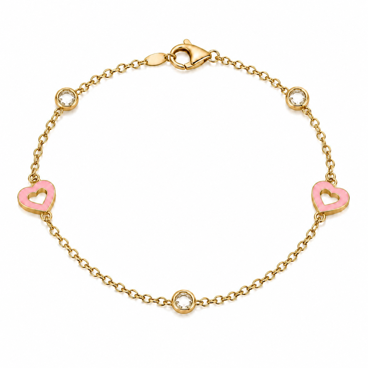 14K Gold Kids Charm Bracelet