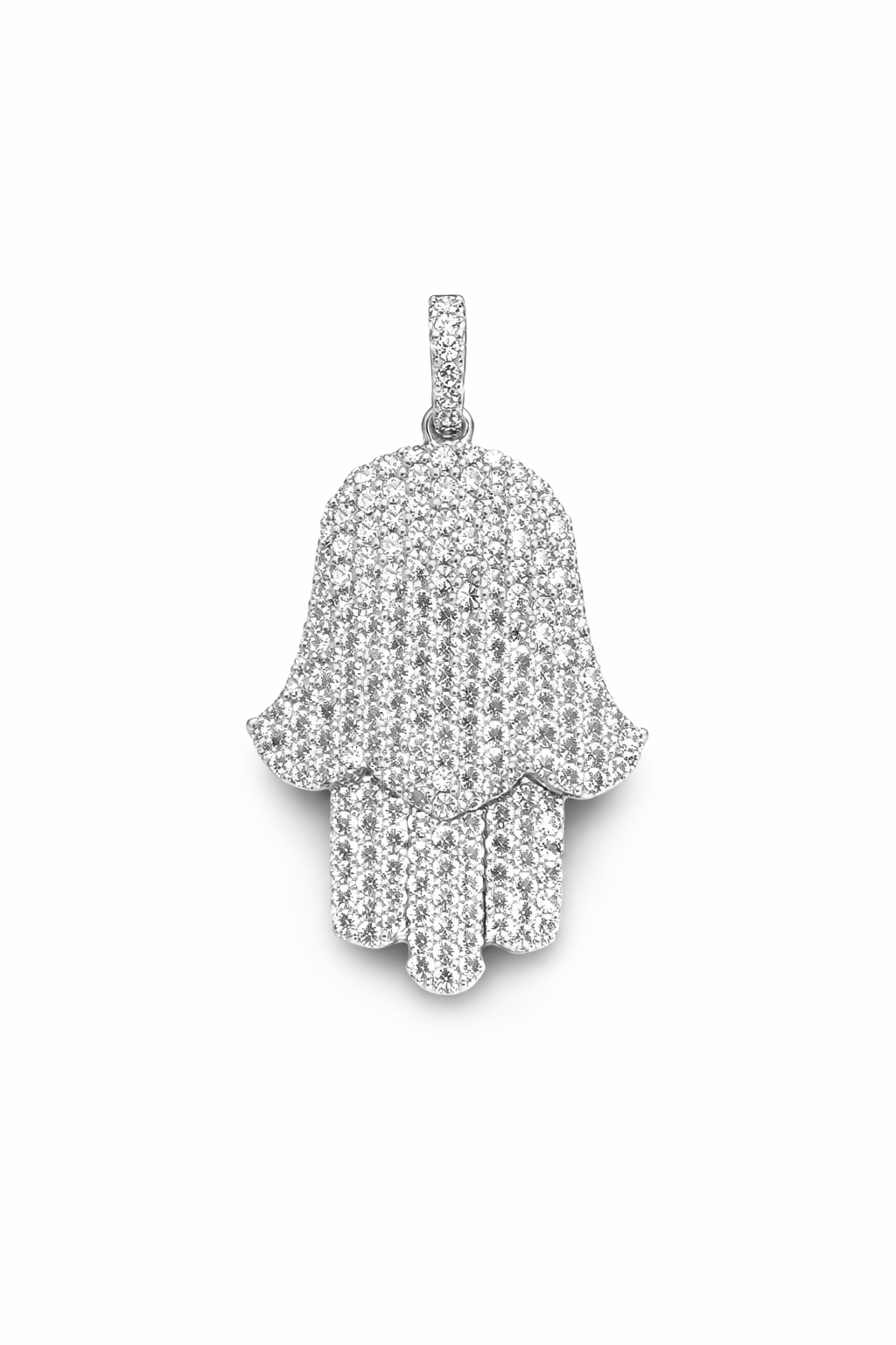 Diamond Hamsa Pendant