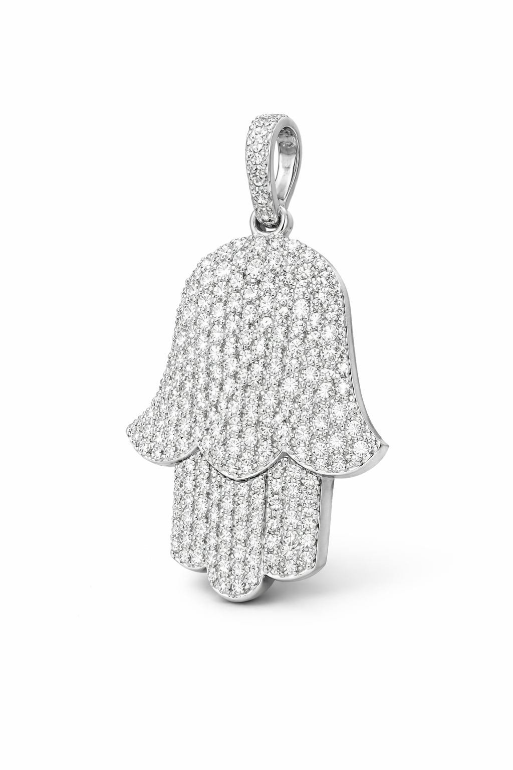 Diamond Hamsa Pendant