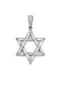 Baguette Diamond Star of David Pendant
