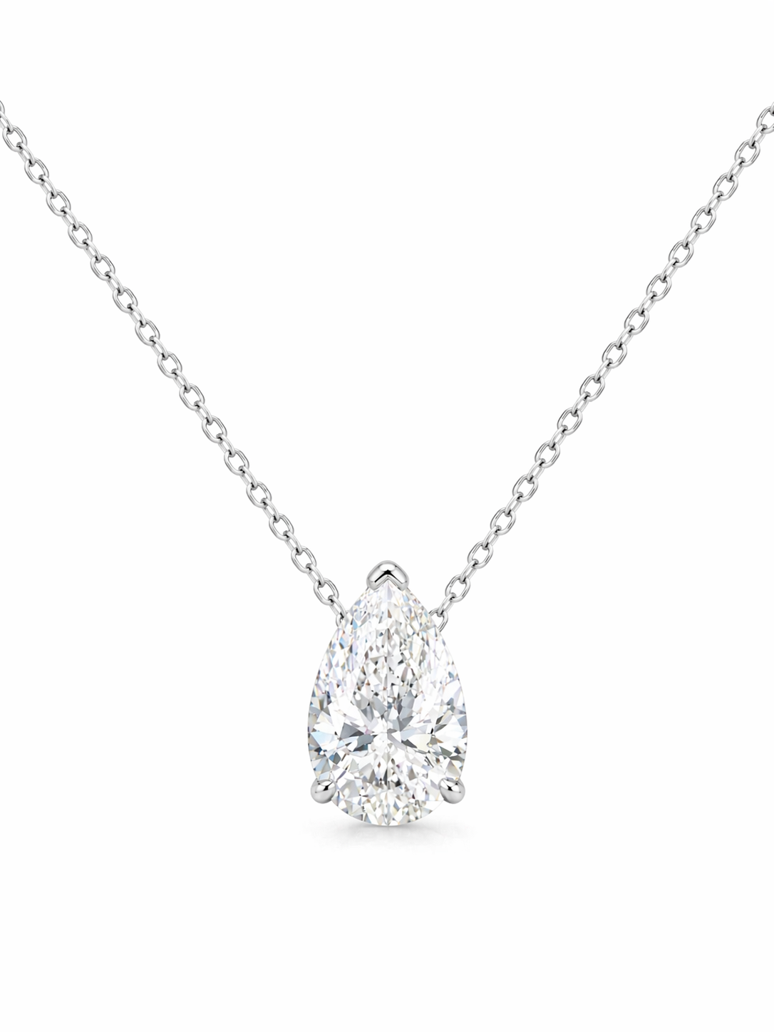 Pear Shape Lab Diamond Necklace– IGI Certified