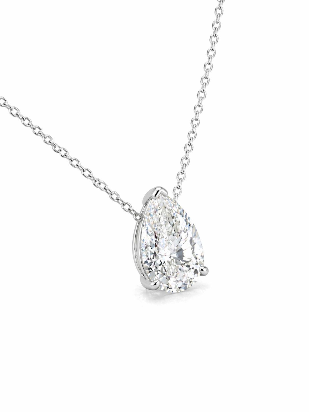 Pear Shape Lab Diamond Necklace– IGI Certified