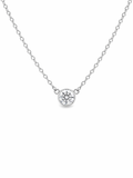 Round Diamond Bezel Necklace