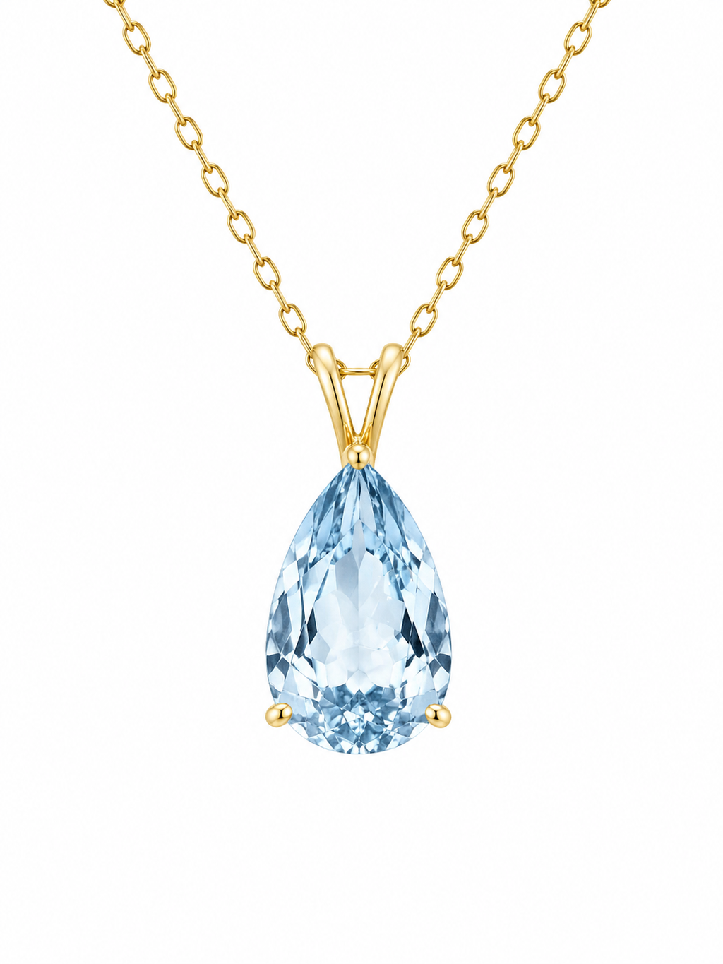 Blue Topaz Pendant Necklace