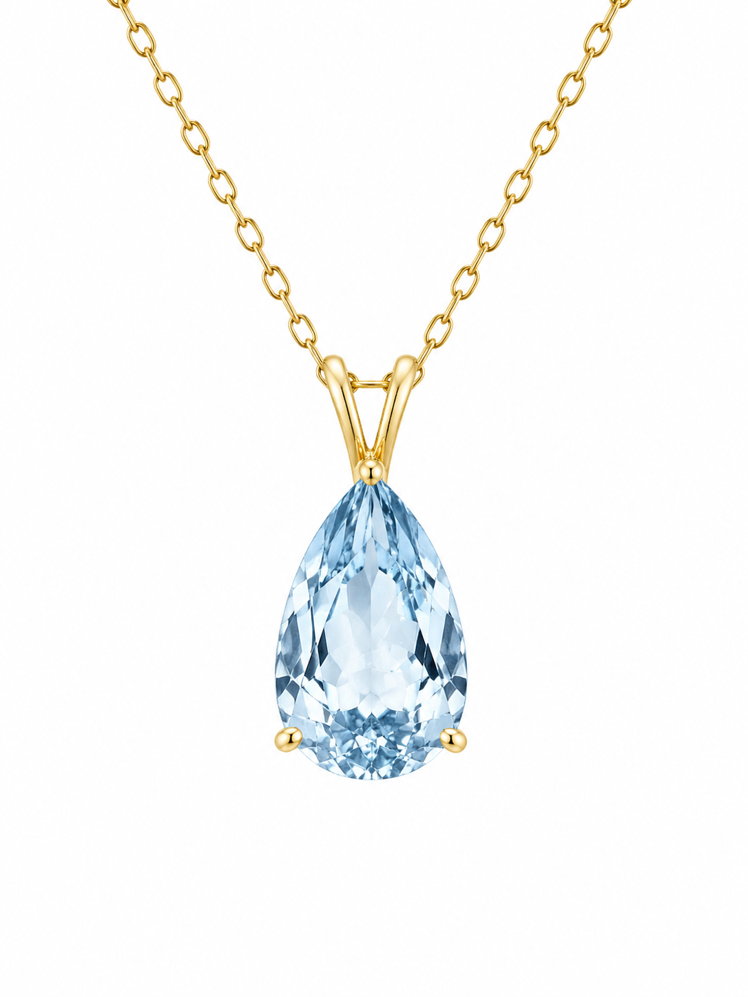 Blue Topaz Pendant Necklace