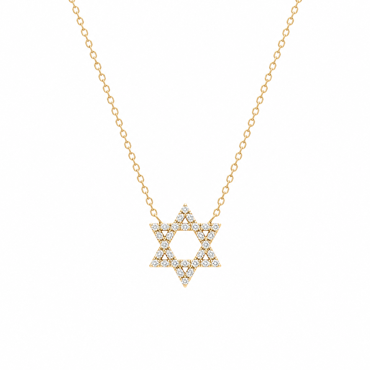 Diamond Star of David Necklace