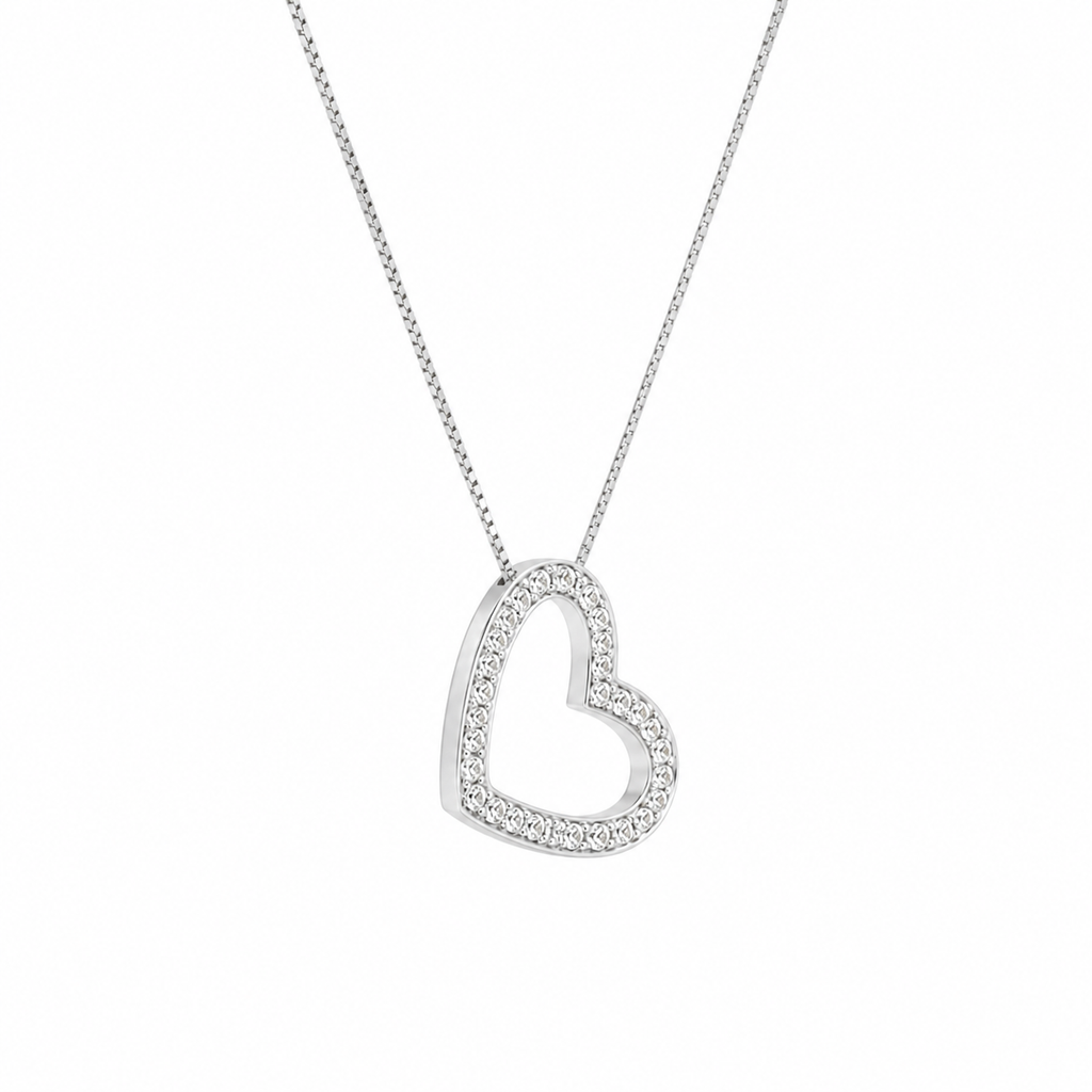 Diamond Open Heart Necklace