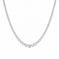 Halfway Graduated Lab-Grown Diamond Riviera Necklace – 7.70 ctw