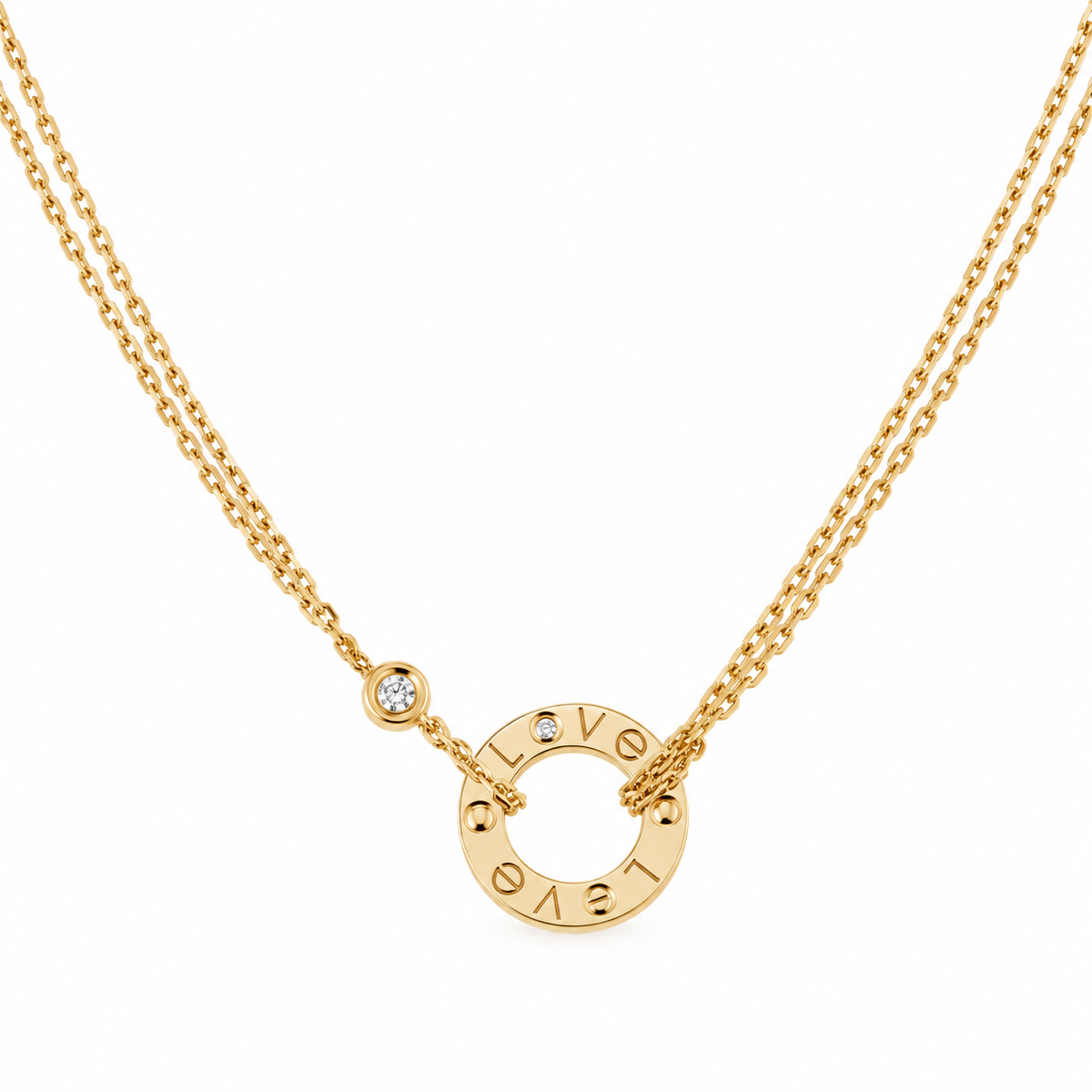 Cartier Love Pendant 2 Diamonds