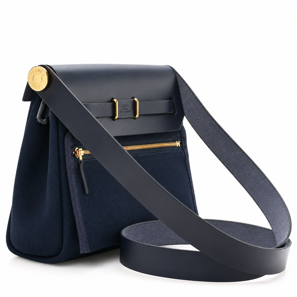 Hermès Herbag Zip 20 Mini Bleu Indigo