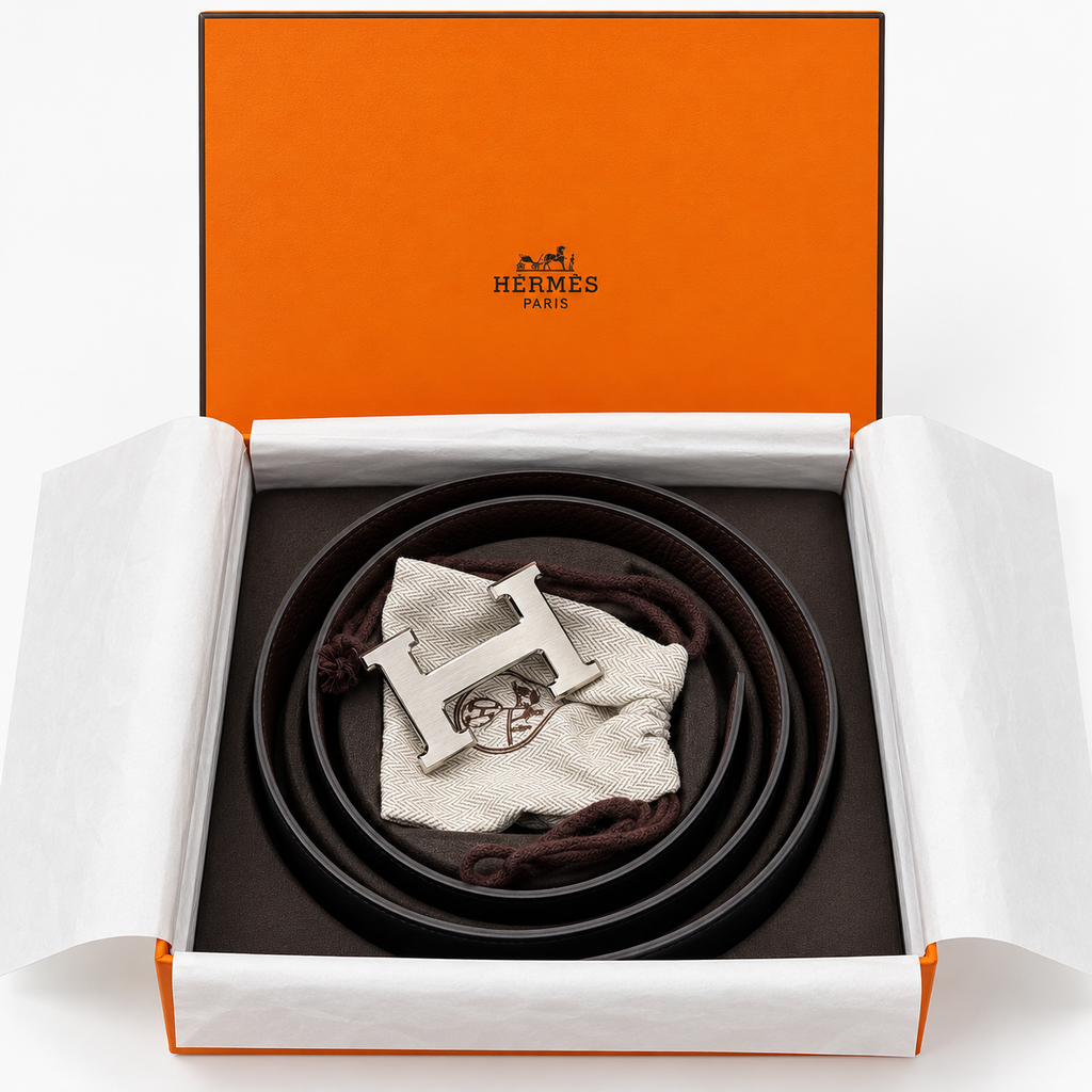 Hermès Constance H Reversible Leather Belt