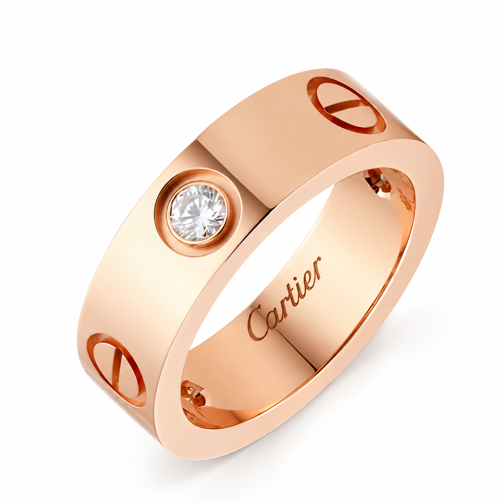 Cartier Love Ring Classic Model- 3 Diamonds