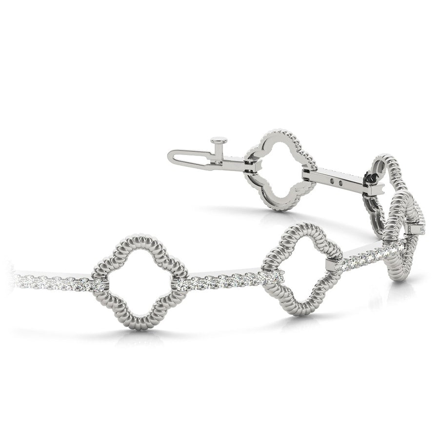 Abstract Diamond Bracelet in White Gold (7/8 ctw)