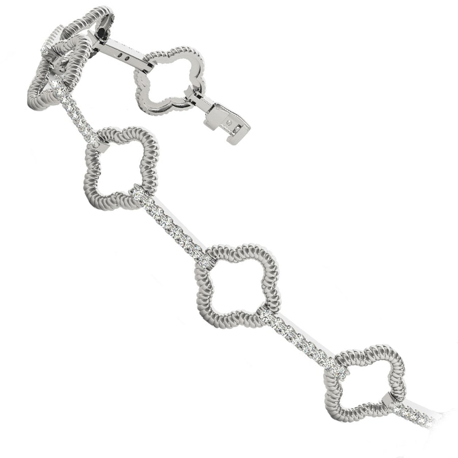 Abstract Diamond Bracelet in White Gold (7/8 ctw)