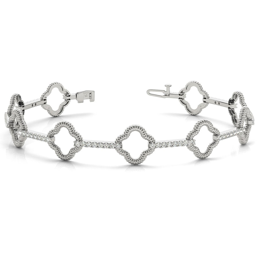 Abstract Diamond Bracelet in White Gold (7/8 ctw)