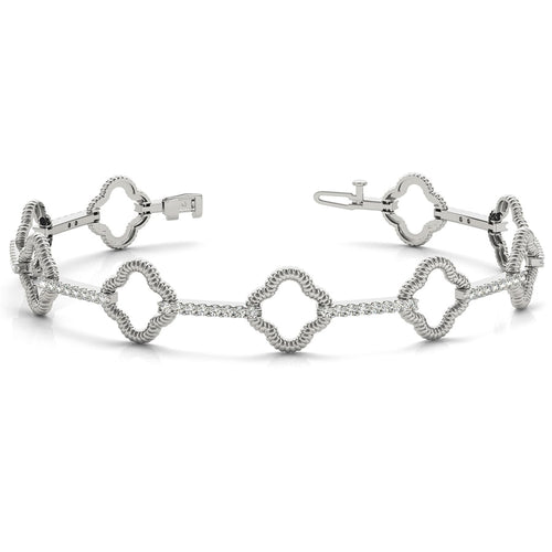 Abstract Diamond Bracelet in White Gold (7/8 ctw)