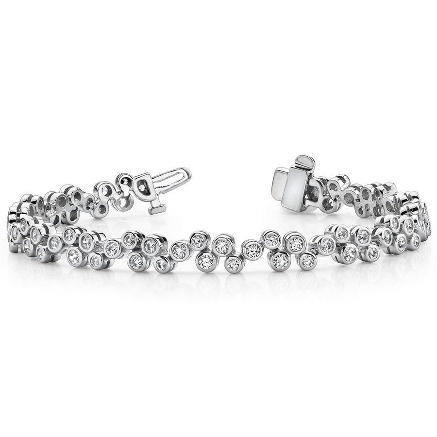 Diamond Bubble Style Bracelet In White Gold (1 3/4 Ctw)