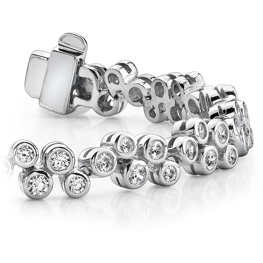 Diamond Bubble Style Bracelet In White Gold (1 3/4 Ctw)