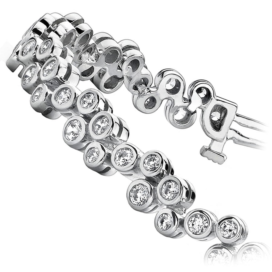Diamond Bubble Style Bracelet In White Gold (1 3/4 Ctw)
