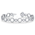 Circle Diamond Bracelet in White Gold (6 ctw)