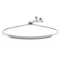 Adjustable 0.50 Carat Double Row Diamond Bracelet in White Gold