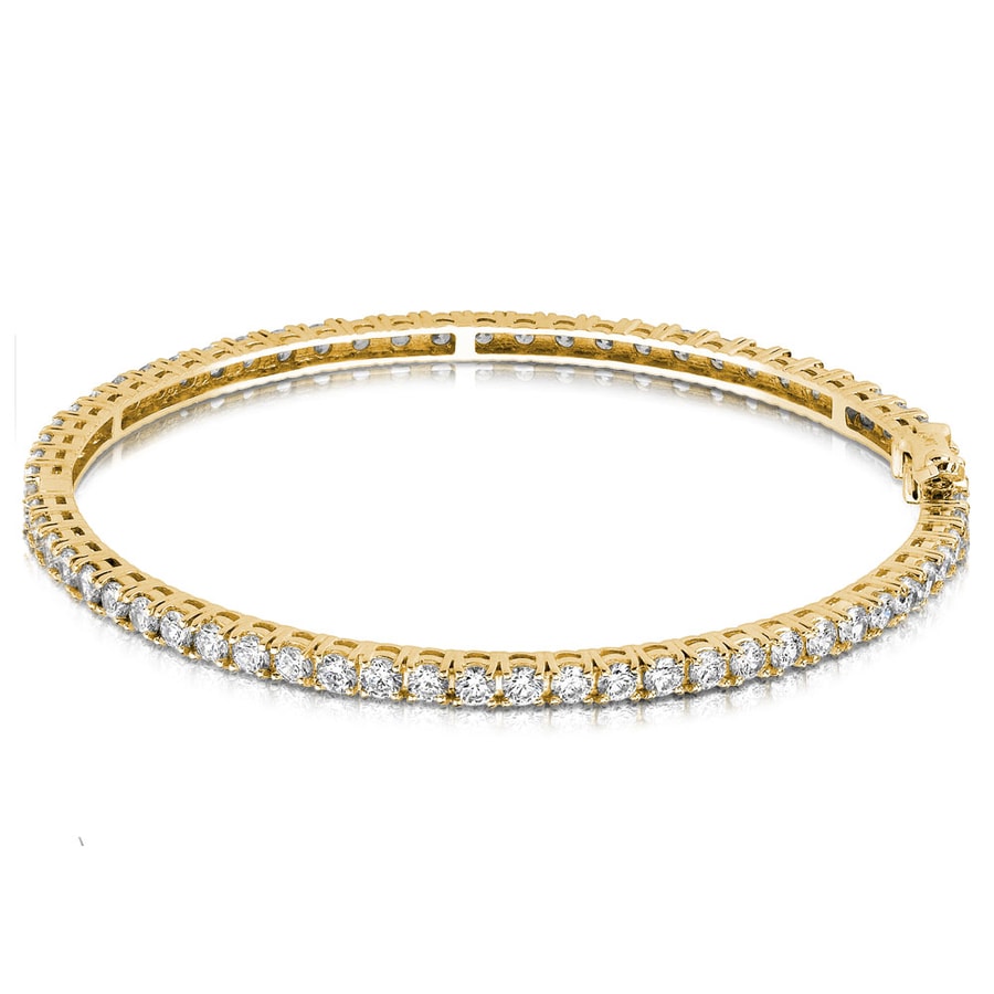 Diamond Eternity Bangle In Yellow Gold (2 1/2 Ctw)