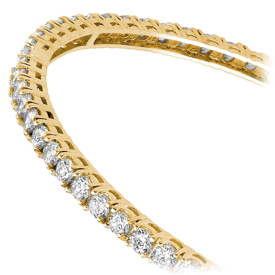Diamond Eternity Bangle In Yellow Gold (2 1/2 Ctw)