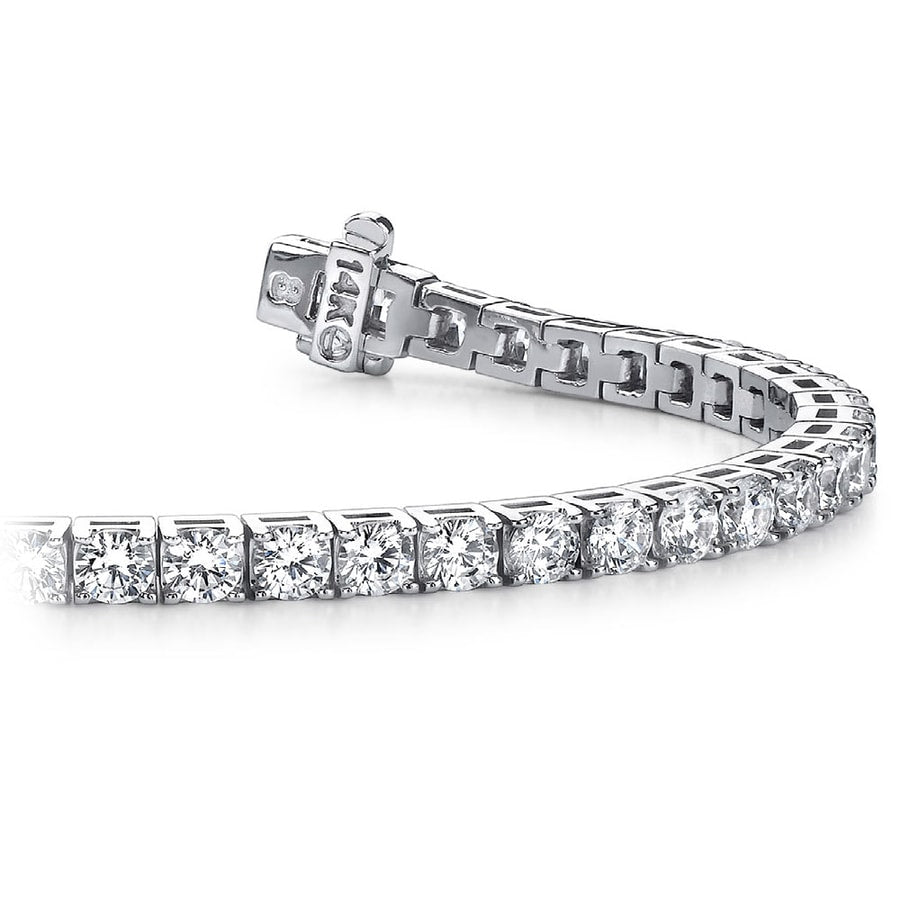 Four Prong Diamond Tennis Bracelet In White Gold (2 ctw)
