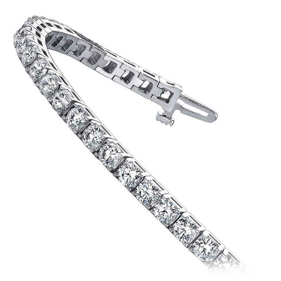 Four Prong Diamond Tennis Bracelet In White Gold (2 ctw)