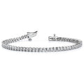 Diamond Illusion Tennis Bracelet In White Gold (One Carat)