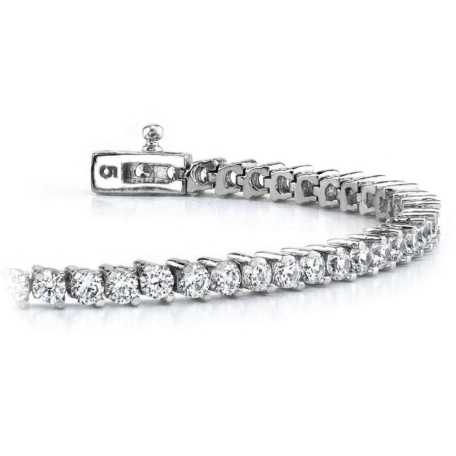 Diamond Illusion Tennis Bracelet In White Gold (One Carat)