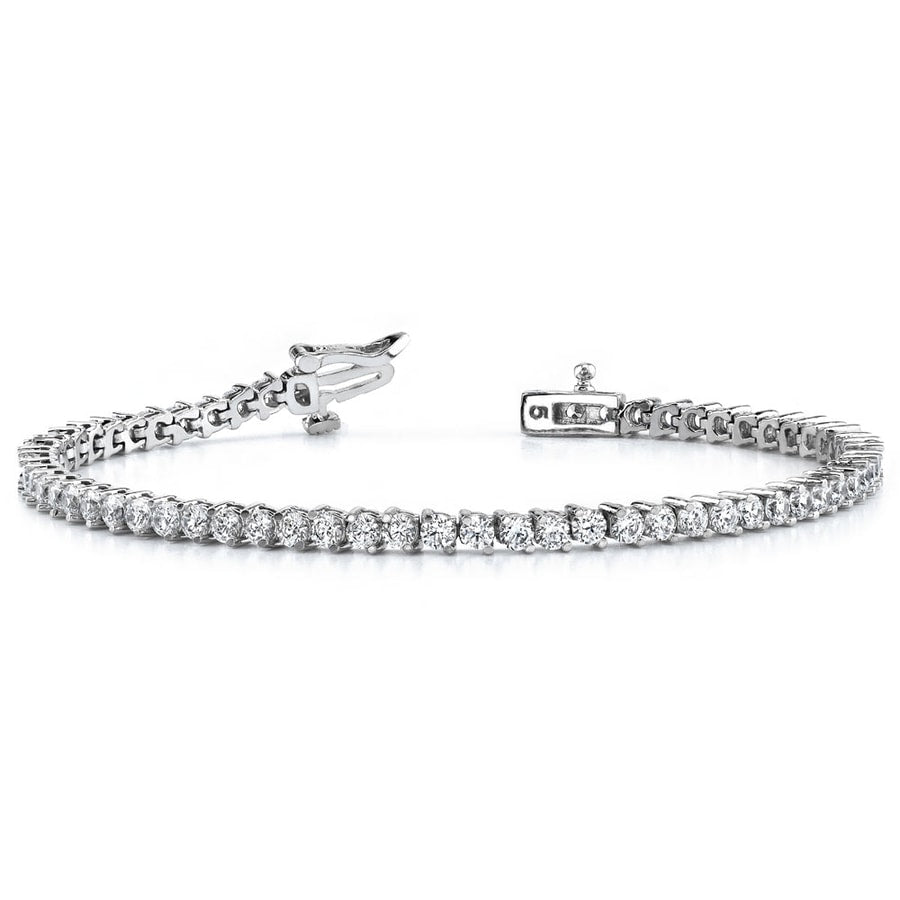 Diamond Illusion Tennis Bracelet In White Gold (1 1/2 ctw)