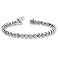 Bezel Diamond Bracelet In White Gold With A Modern Design (1 Ctw)