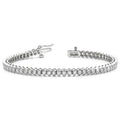 Half Bezel Diamond Tennis Bracelet In White Gold (2 Ctw)