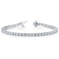 Diamond Line Bracelet In White Gold (2.25 Ctw Round Cut)