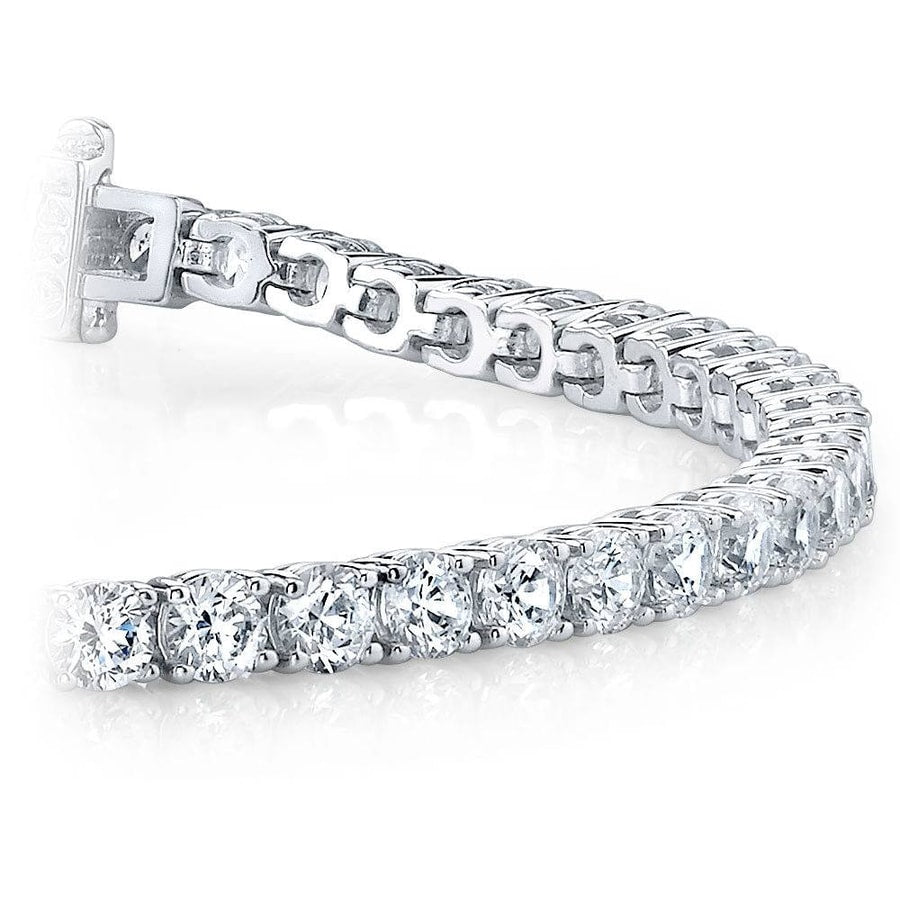 Diamond Line Bracelet In White Gold (2.25 Ctw Round Cut)