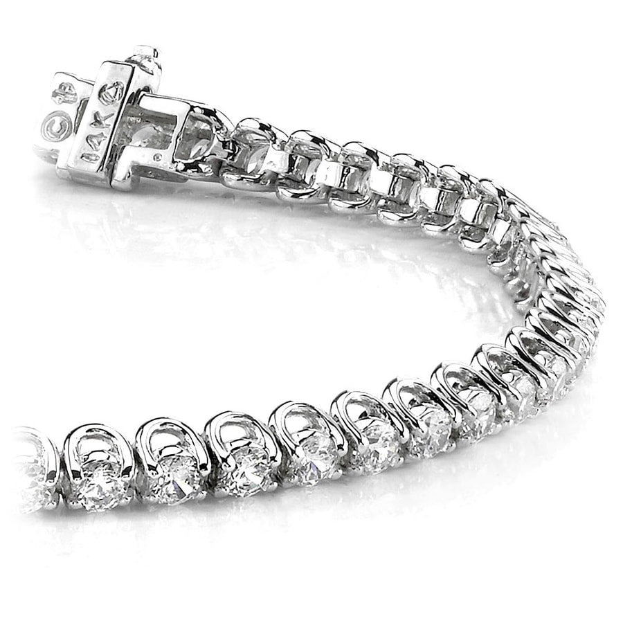 Diamond U-Prong Bracelet In White Gold (1 Ctw)