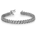 Diamond S link Bracelet In White Gold (2 Ctw)